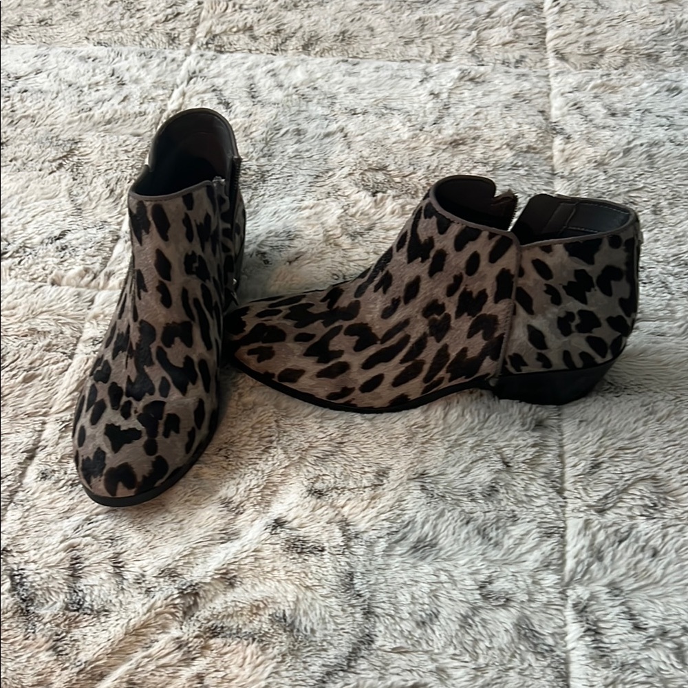 Leopard Print Ankle Boots